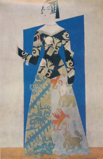 Image - Anatol Petrytsky: Donna Anna (costume) for Lesia Ukrainka's play The Stone Host (1921).